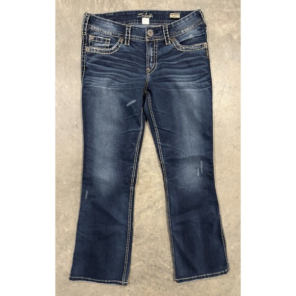 Silver Jeans Denim - Silver Jeans Co. Suki Surplus Bootcut Jeans W32 L32 Embroidered Flap Pockets